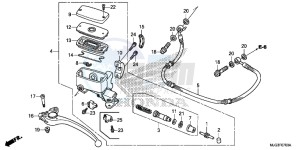 GL1800BF F6B Bagger - GL1800BF UK - (E) drawing CLUTCH MASTER CYLINDER