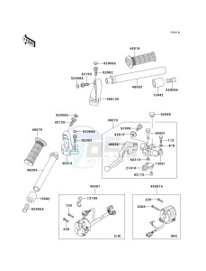 EX 250 F [NINJA 250R] (6F-7F) F6F drawing HANDLEBAR