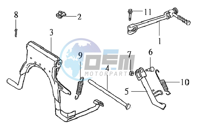 CENTRAL STAND / SIDE STAND / KICKSTARTER PEDAL