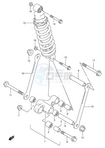 GSF1200 (E2) Bandit drawing REAR CUSHION LEVER (GSF1200T V W X Y ST SV SW SX SY)