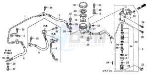 CB1000RA9 Australia - (U / ABS) drawing REAR BRAKE MASTER CYLINDER