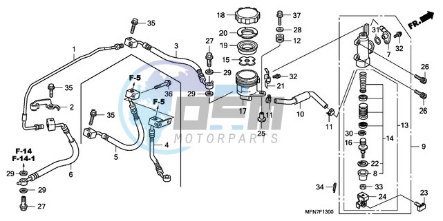 REAR BRAKE MASTER CYLINDER