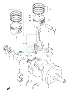 GS500E (E2) drawing CRANKSHAFT