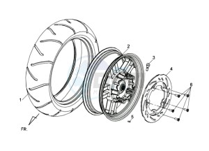 MAXSYM 400 EFI ABS drawing REAR WHEEL / CENTRAL STAND