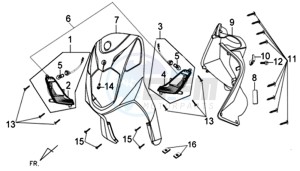 ORBIT II 50 drawing FR PLATE / INDICATORS / INNER LEG SHIELD