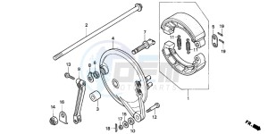 CB500 drawing REAR BRAKE PANEL