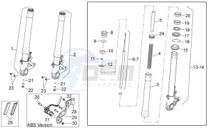 Shiver 750 drawing Front Fork