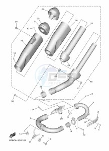 YZ250F (B7BB) drawing EXHAUST