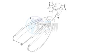 Sonic 50 H2O drawing Rear body - Rear fairing