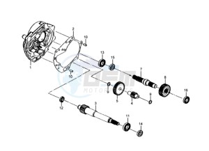 MIO 50 45KMH drawing CRANKCASE - DRIVE SHAFT