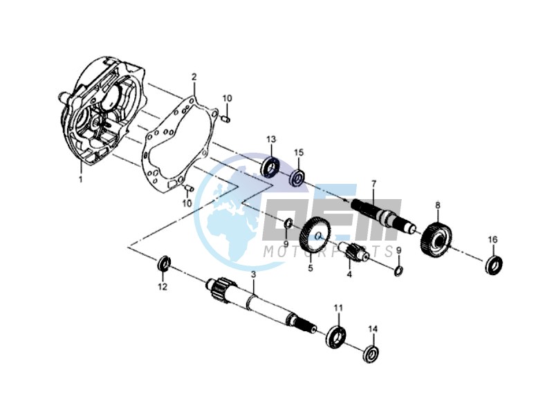 CRANKCASE - DRIVE SHAFT