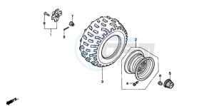 TRX250TM FOURTRAX RECON drawing REAR WHEEL