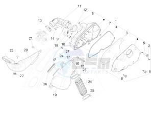 PRIMAVERA 150 4T 3V IGET ABS-NOABS E2-E3-E4 (APAC) drawing Air filter