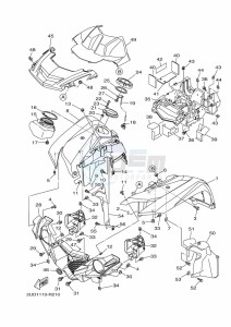 YFM700FWAD GRIZZLY 700 EPS (BDE2) drawing FRONT FENDER