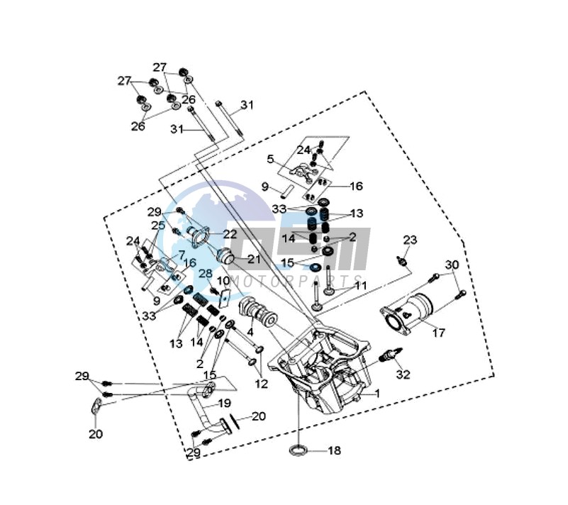 CYLINDER HEAD CPL   / THERMOSTAT