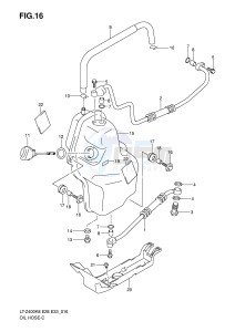 LT-Z400 (E28-E33) drawing OIL HOSE