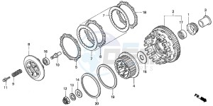 CBR900RE drawing CLUTCH