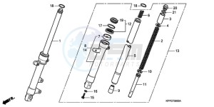 CBR125RW9 Europe Direct - (ED / WH) drawing FRONT FORK