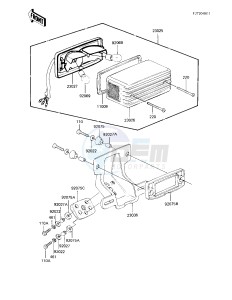 KZ 750 F [LTD SHAFT] (F1) [LTD SHAFT] drawing TAILLIGHT