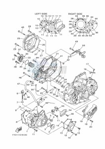 YFZ450R (BW2V) drawing CRANKCASE COVER 1