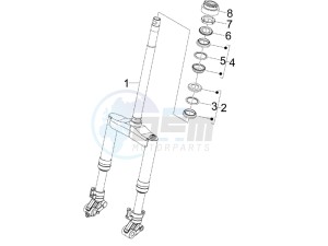 Runner 50 SP drawing Fork steering tube - Steering bearing unit