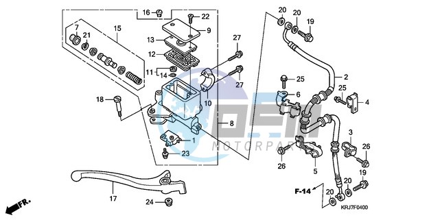 FR. BRAKE MASTER CYLINDER (FES125)(FES150)