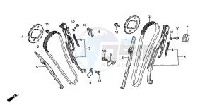 VT750C2 drawing CAM CHAIN/TENSIONER