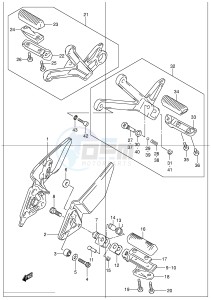 GSF1200 (E2) Bandit drawing FOOTREST