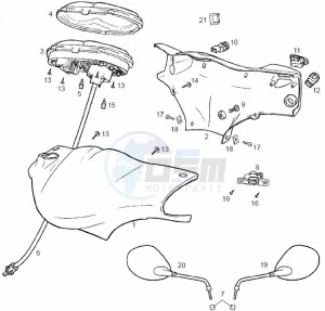 ATLANTIS CITY - 50 cc VTHAL1AE2 Euro 2 2T AC FRA drawing Meter combination (Positions)