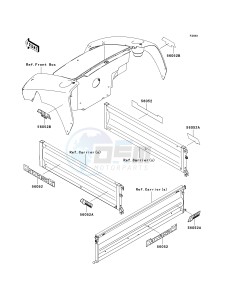 KAF 400 C [MULE 610 4X4 HARDWOODS GREEN HD] (C6F-C9F) C8F drawing DECALS