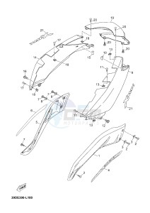 YP125RA (ABS) X-MAX125 ABS X-MAX125 ABS (2ABE) drawing SIDE COVER