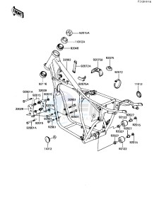 KX 250 B [KX250] (B1) [KX250] drawing FRAME_FRAME FITTINGS