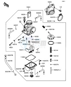 KX 125 J [KX125] (J1) [KX125] drawing CARBURETOR