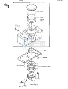 EX 250 E [NINJA 250R] (E1-E2) [NINJA 250R] drawing CYLINDER_PISTONS