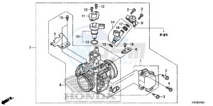 CBR300RAF CBR300RA Europe Direct - (ED) drawing THROTTLE BODY