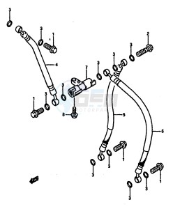 RGV250 1989 drawing FRONT BRAKE HOSE