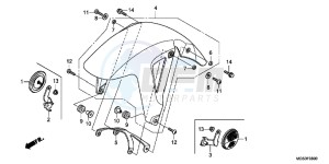 NC700XAD NC700X ABS Europe Direct - (ED) drawing FRONT FENDER