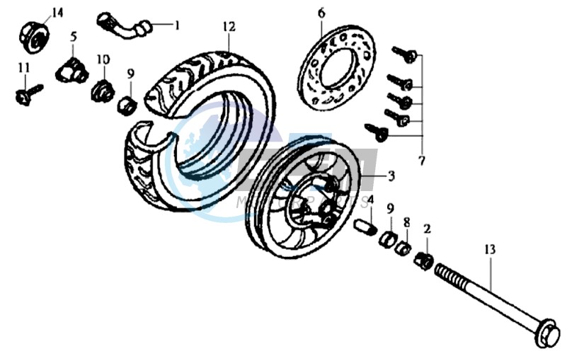 FRONT WHEEL / BRAKE DISC