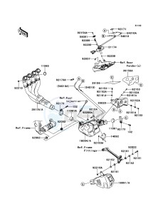 NINJA_ZX-10R_ABS ZX1000KEF FR XX (EU ME A(FRICA) drawing Muffler(s)