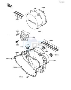 KX 500 A [KX500] (A1) [KX500] drawing ENGINE COVERS -- 83 A1- -