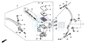 PES125R drawing FR. BRAKE MASTER CYLINDER