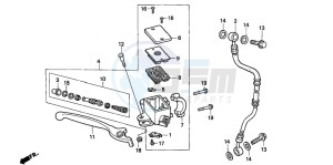 NSR50R drawing FR. BRAKE MASTER CYLINDER