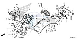 CB1100CAH UK - (E) drawing REAR FENDER (CB1100CA/ CAD/ NA/ NAD)