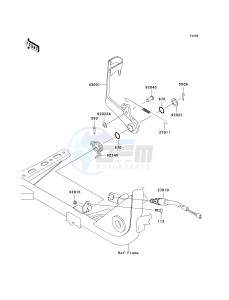 KVF 360 B [PRAIRIE 360] (B6F-B9F) B8F drawing BRAKE PEDAL