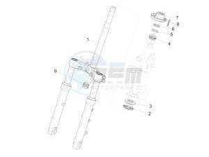 MEDLEY 150 4T IE ABS MA03M, M885M (APAC) drawing Fork/steering tube - Steering bearing unit