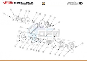 BYE-BIKE-25-KM-H-EURO4-HOLLAND-GREY drawing TRANSMISSION