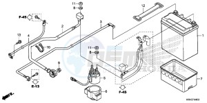 TRX500FE1H Europe Direct - (ED) drawing BATTERY