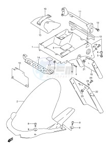 RGV250 (E24) drawing REAR FENDER