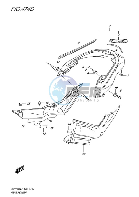 REAR FENDER (FOR BBD)