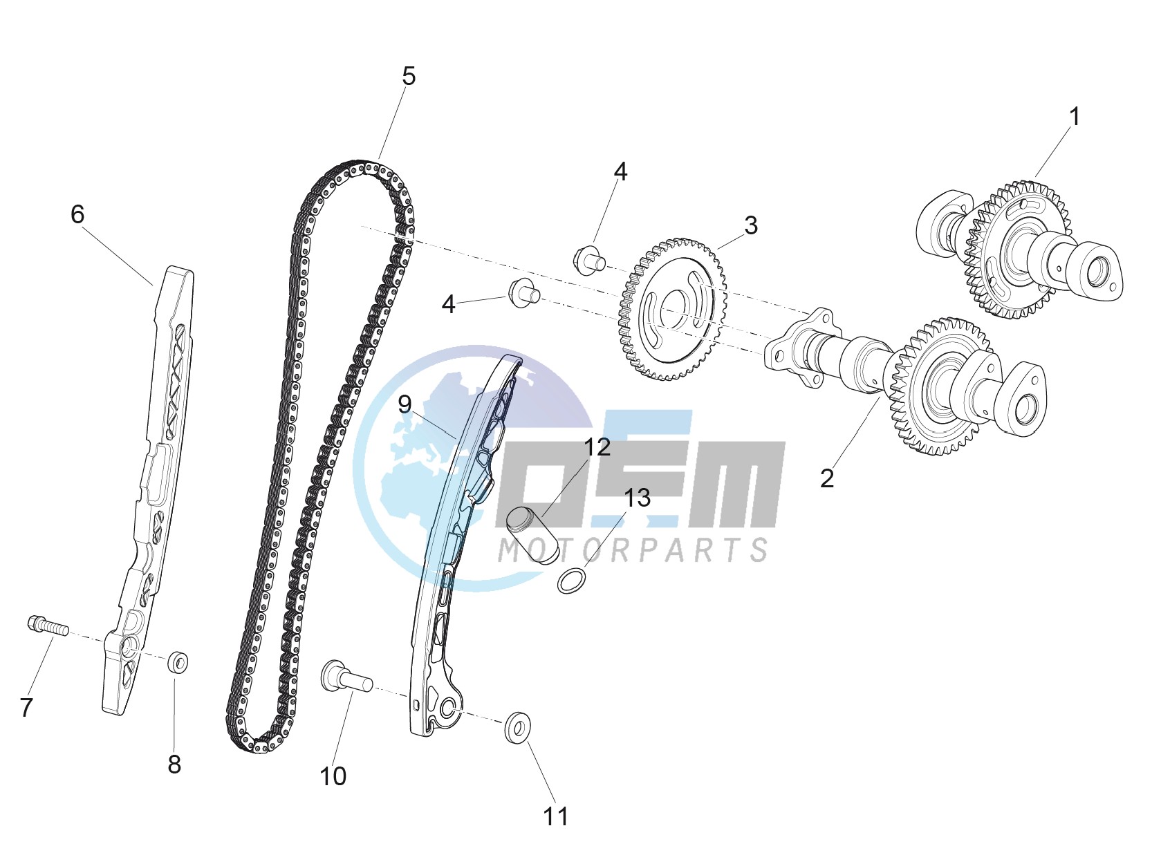 Rear cylinder timing system